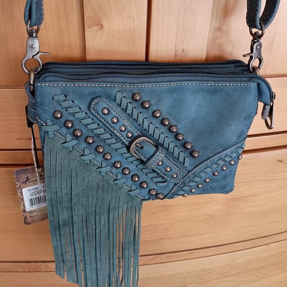 BRAND NEW Montana West Crossbody Fringe Studded - Picture 1 of 14